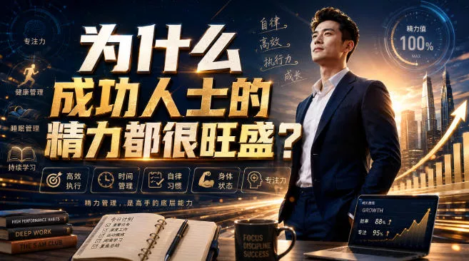 付费文章:为什么成功人士的精力都很旺盛?祝你网--专注互联网创业.信息差副业研究拒绝割韭菜祝你网