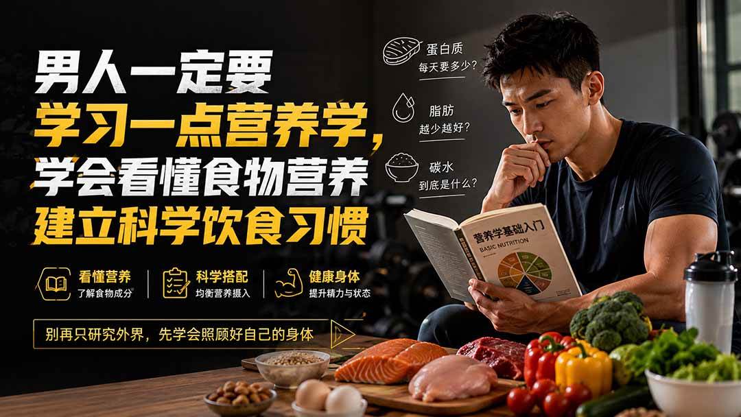（20055期）付费文章：男人一定要学习一点营养学，学会看懂食物营养建立科学饮食习惯祝你网--专注互联网创业.信息差副业研究拒绝割韭菜祝你网