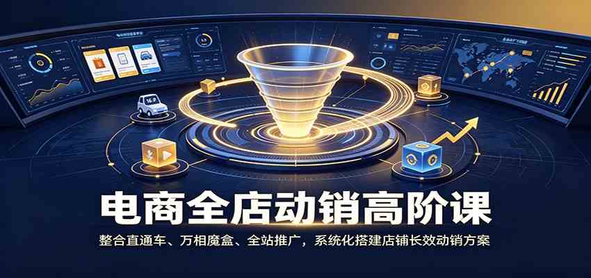 489bedfdb0c005e9753f4a184cbea1fb.jpeg 电商全店动销高阶课:整合直通车、万相魔盒、全站推广,系统化搭建店铺长效动销方案