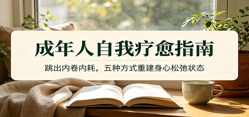 成年人自我疗愈指南：跳出内卷内耗，五种方式重建身心松弛状态祝你网--专注互联网创业.信息差副业研究拒绝割韭菜祝你网