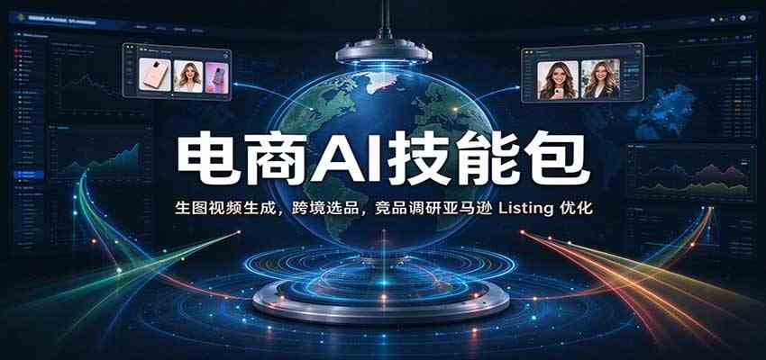4c0a4df10b2419e20ad66dc1ce013a8a.jpeg 电商AI技能包:生图视频生成,跨境选品,竞品调研亚马逊 Listing 优化