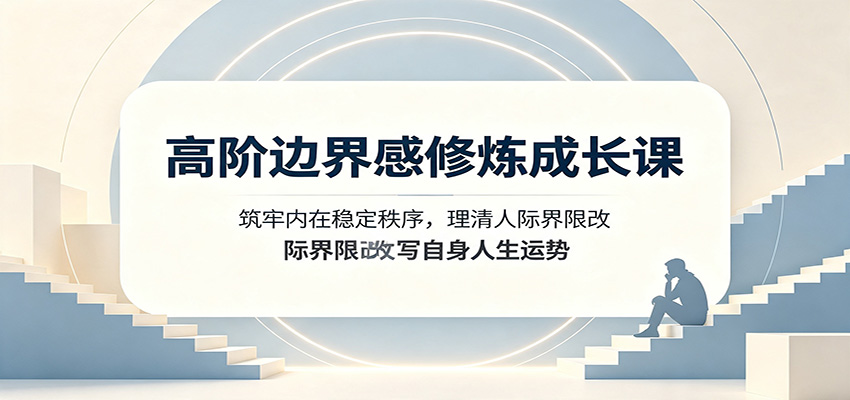 4ce5d8b490d7941ca03d9ceefae4993e.jpeg 高阶边界感修炼成长课:筑牢内在稳定秩序,理清人际界限改写自身人生运势