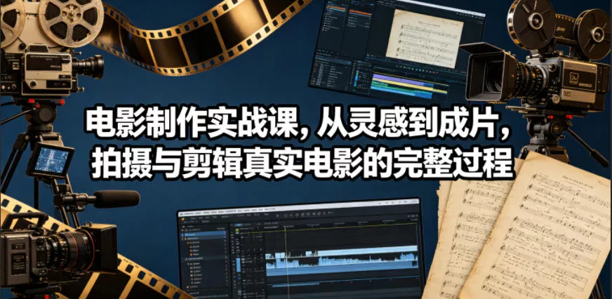 4ecb19e82cf75fdde7a0332dcc5a8ac8.webp 电影制作实战课,从灵感到成片,拍摄与剪辑真实电影的完整过程【原创双语字幕】