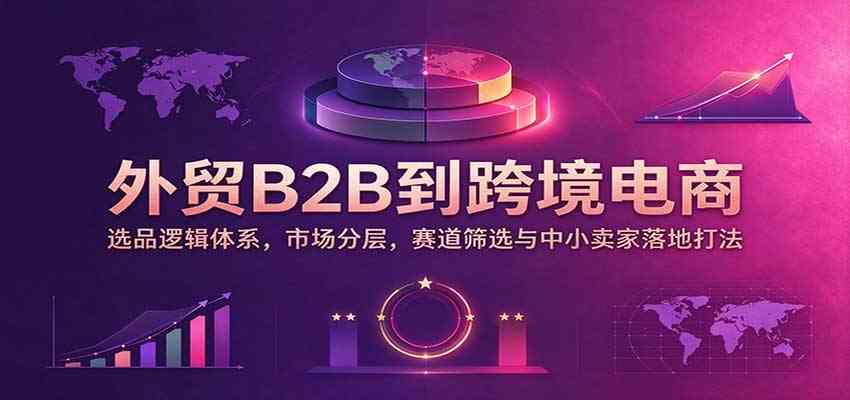 外贸B2B到跨境电商：选品逻辑体系，市场分层，赛道筛选与中小卖家落地打法祝你网--专注互联网创业.信息差副业研究拒绝割韭菜祝你网