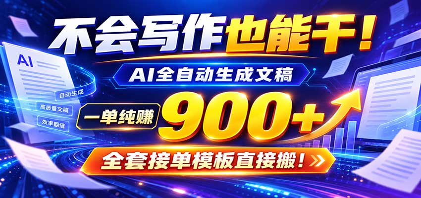 50b4a35789af8799fdb1d84e040f843c.jpeg AI副业天花板:全自动出文,一单600+,免费接单群,小白当天上手收米