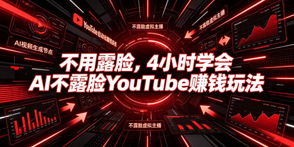 不用露脸,4小时学会AI不露脸YouTube賺钱玩法【原创双语字幕】祝你网--专注互联网创业.信息差副业研究拒绝割韭菜祝你网