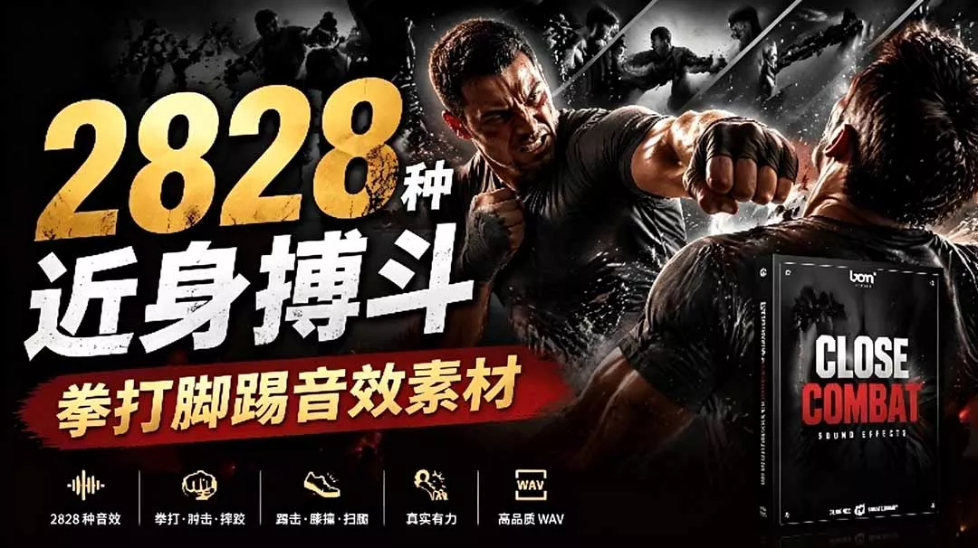 宝藏级别音效！2828种近身搏斗拳打脚踢音效素材，全部中文分类，免解压使用 Close Combat祝你网--专注互联网创业.信息差副业研究拒绝割韭菜祝你网