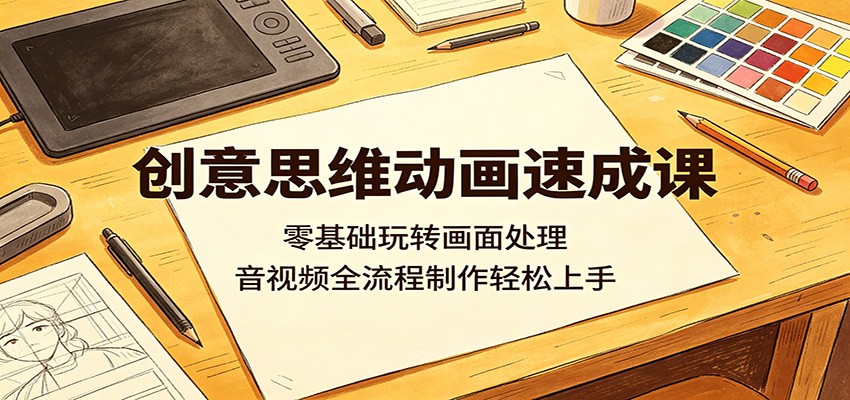 55820e033dc38c0283613a09b2b47539.jpeg 创意思维动画速成课:零基础玩转画面处理,音视频全流程制作轻松上手