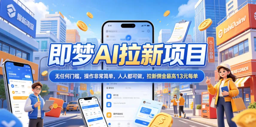 2026年即梦AI拉新项目最新玩法,无任何门槛,操作非常简单,人人都可做,拉新佣金最高13米每单(更新08月07日)祝你网--专注互联网创业.信息差副业研究拒绝割韭菜祝你网