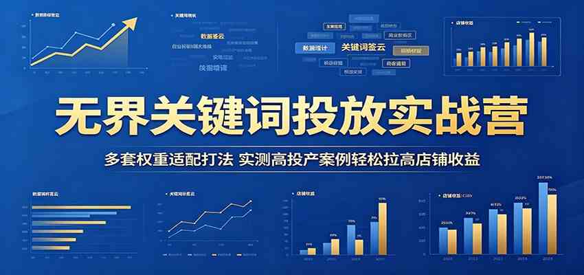 559f6efda60a426c63888b2854819173.jpeg 无界关键词投放实战营:多套权重适配打法,实测高投产案例轻松拉高店铺收益