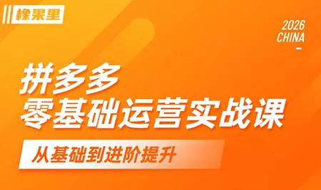 仙道电商·拼多多零基础运营实战课祝你网--专注互联网创业.信息差副业研究拒绝割韭菜祝你网