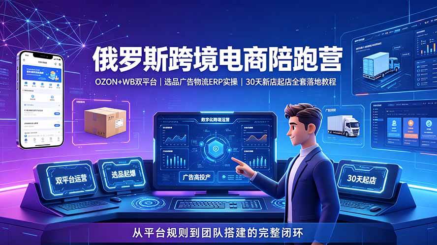 58363dfb9bd3ab748cdac054b6043cea.jpeg (19371期)2026俄罗斯跨境电商陪跑营:OZON+WB双平台|选品广告物流ERP实操|30天新店起店全套落地教程