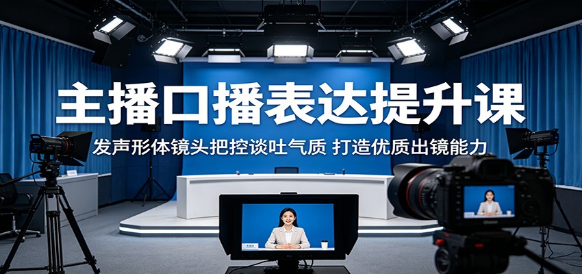 58a8ccf52d539d7a51dc59e5b2374e79.jpeg 主播口播表达提升课:发声形体镜头把控谈吐气质,打造优质出镜能力