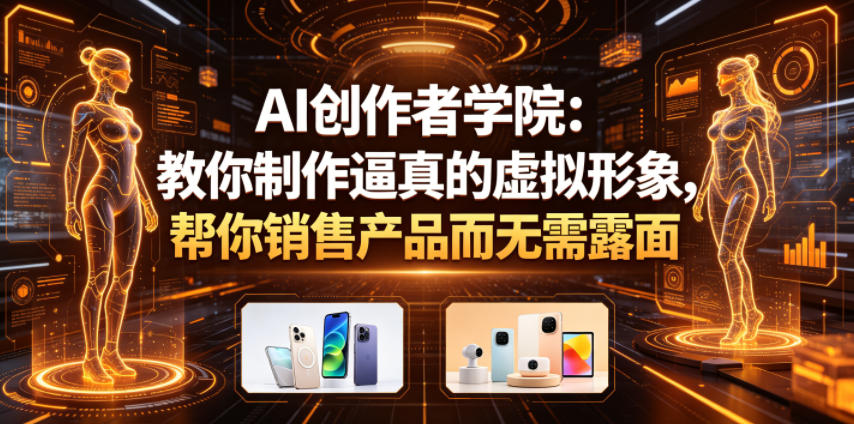 AI创作者学院:教你制作逼真的虚拟形象,帮你销售产品而无需露面【原创双语字幕】祝你网--专注互联网创业.信息差副业研究拒绝割韭菜祝你网