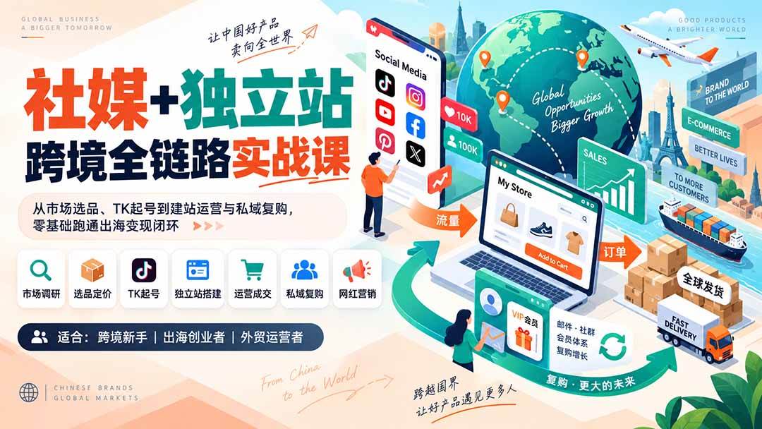 5a46033040953880983485fdad66edf9.jpeg (20361期)社媒+独立站跨境全链路实战课:从市场选品、TK起号到建站运营与私域复购,零基础跑通出海变现闭环