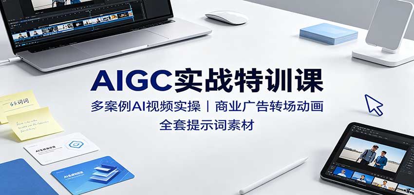 5ca9ad0c7edf419239c534d30ae3beb1.jpeg AIGC实战特训课:多案例AI视频实操,商业广告转场动画,全套提示词素材