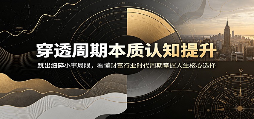 穿透周期本质认知提升:跳出细碎小事局限,看懂财富行业时代周期掌握人生核心选择祝你网--专注互联网创业.信息差副业研究拒绝割韭菜祝你网
