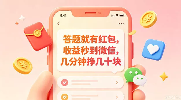 答题就有红包，收益秒到微信，几分钟挣几十块，学生党上班族宝妈都可以玩【揭秘】祝你网--专注互联网创业.信息差副业研究拒绝割韭菜祝你网