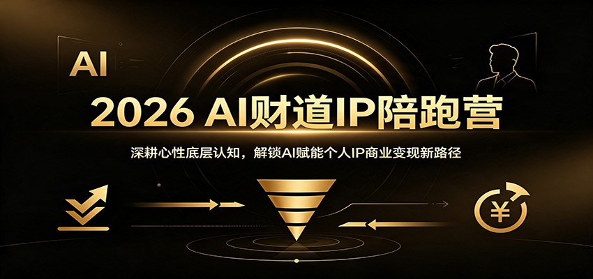 2026 AI财道IP陪跑营：深耕心性底层认知，解锁AI赋能个人IP商业变现新路径祝你网--专注互联网创业.信息差副业研究拒绝割韭菜祝你网