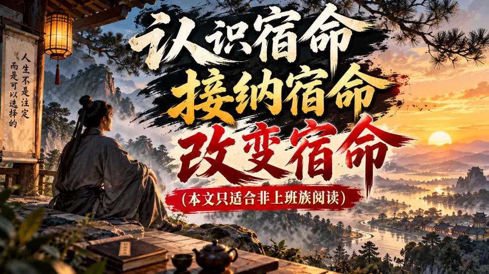 某公众号付费文章：认识宿命，接纳宿命，改变宿命(本文只适合非上班族阅读)祝你网--专注互联网创业.信息差副业研究拒绝割韭菜祝你网