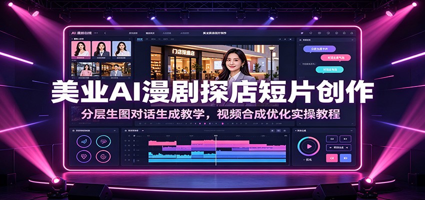 5f15ba6d1005f61a7cdd953323655101.jpeg 美业AI漫剧探店短片创作:分层生图对话生成教学,视频合成优化实操教程