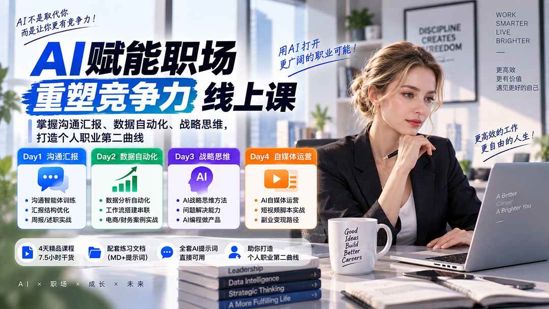 5f9143c8093f3a505edb97d24ac34f6f.jpeg (20531期)AI职场提效与第二曲线实战课-无水印:学习沟通汇报、数据工作流和战略思维,掌握AI编程做产品及自媒体运营方法