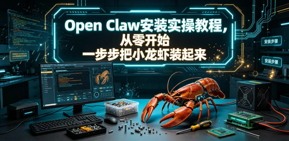 Open Claw安装实操教程，从零开始一步步一步步把小龙虾装起来祝你网--专注互联网创业.信息差副业研究拒绝割韭菜祝你网