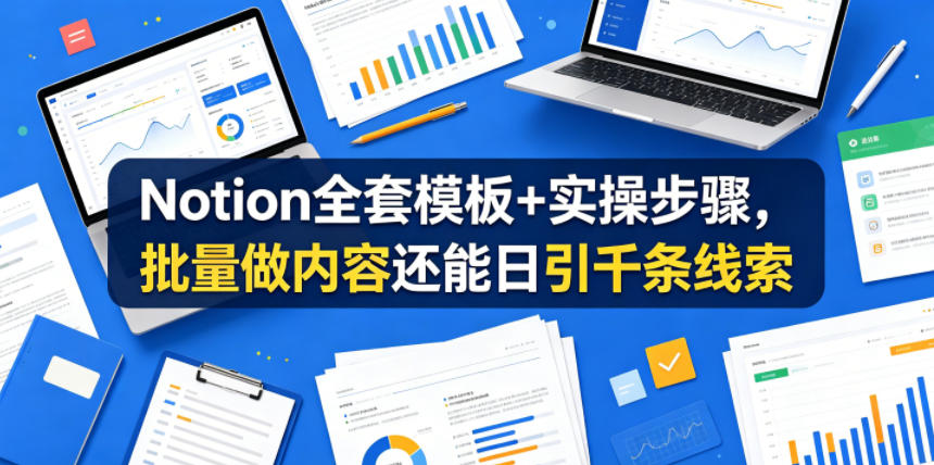 Notion全套模板+实操步骤，批量做内容还能日引千条线索【原创双语字幕】祝你网--专注互联网创业.信息差副业研究拒绝割韭菜祝你网