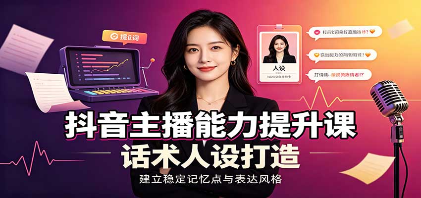 63362f7d81101be2505558ba7f28e164.jpeg 抖音主播能力提升课:账号底层逻辑,直播间搭建调试,话术人设打造全套教学