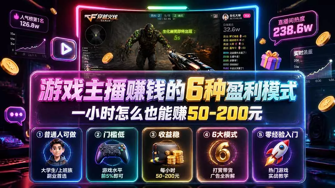 63569fddad5cfbd961b591dc5c83f171.webp 付费文章:游戏主播赚钱的6种盈利模式,一小时怎么也能赚50-200元