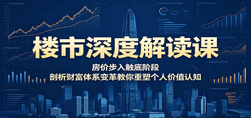 楼市深度解读课：房价步入触底阶段，剖析财富体系变革教你重塑个人价值认知祝你网--专注互联网创业.信息差副业研究拒绝割韭菜祝你网