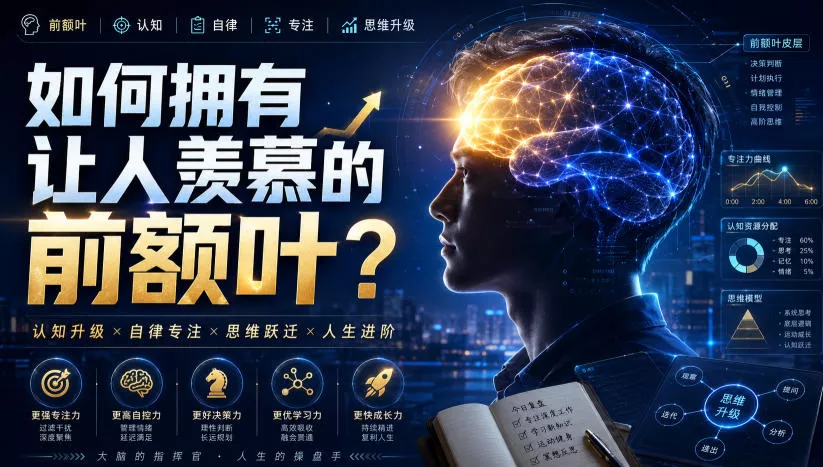付费文:如何拥有让人羡慕的前额叶?祝你网--专注互联网创业.信息差副业研究拒绝割韭菜祝你网