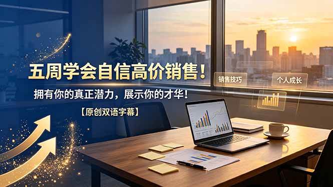 （19071期）五周学会自信高价销售！拥有你的真正潜力，展示你的才华！【原创双语字幕】祝你网--专注互联网创业.信息差副业研究拒绝割韭菜祝你网