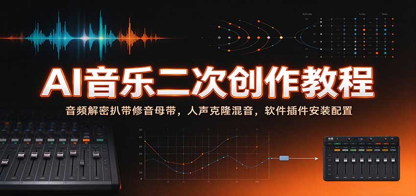 690573740e7f2117c1de9f9ae0325ff9.jpeg AI音乐二次创作教程:音频解密扒带修音母带,人声克隆混音,软件插件安装配置