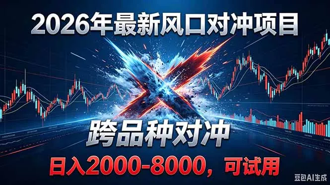 2026创业新风口！最新对冲！跨品种对冲！日收益2000-6000+祝你网--专注互联网创业.信息差副业研究拒绝割韭菜祝你网