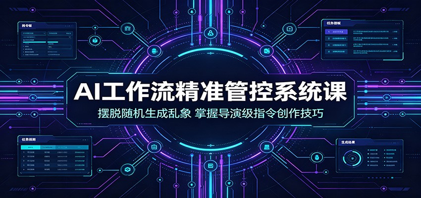 6b0ce2dd5ffbb6471e6ae25c1810d6c7.jpeg AI工作流精准管控系统课:摆脱随机生成乱象,掌握导演级指令创作技巧
