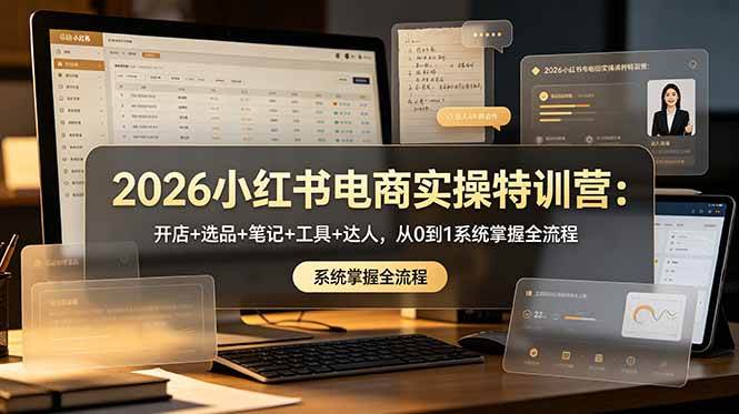 6c0564c15d8928ed705862826156b305.jpeg (18978期)2026小红书电商实操特训营:开店+选品+笔记+工具+达人,从0到1系统掌握全流程