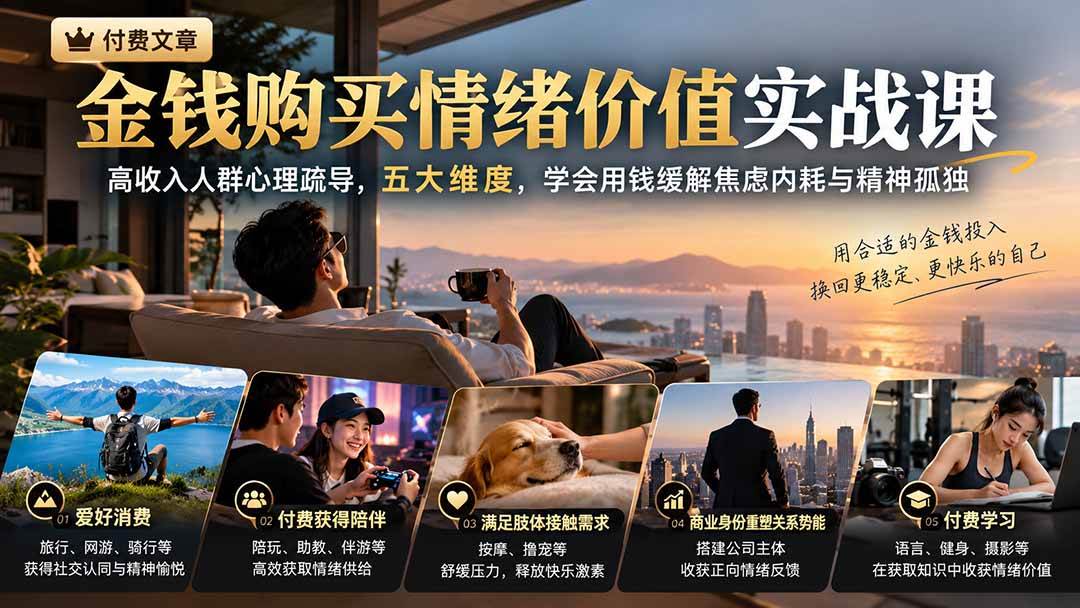6d373354e179efb7482bbe0eff014e20.jpeg (20941期)付费文章:金钱购买情绪价值实战课|高收入人群心理疏导,五大维度,学会用钱缓解焦虑内耗与精神孤独