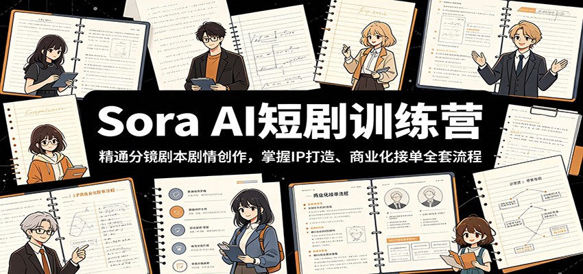 6d527aedc9a8131e01388307c57c81c3.jpeg Sora AI短剧训练营:精通分镜剧本剧情创作,掌握IP打造、商业化接单全套流程
