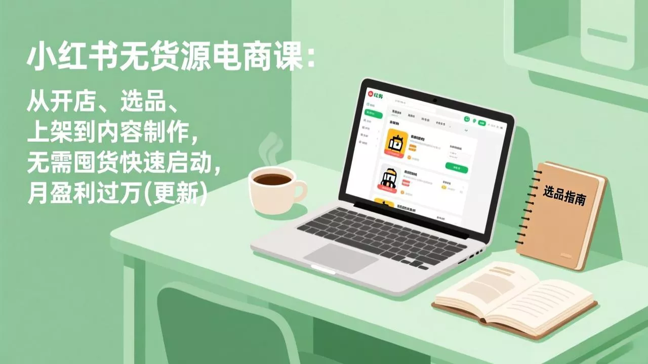 小红书无货源电商课(6月22更新祝你网--专注互联网创业.信息差副业研究拒绝割韭菜祝你网