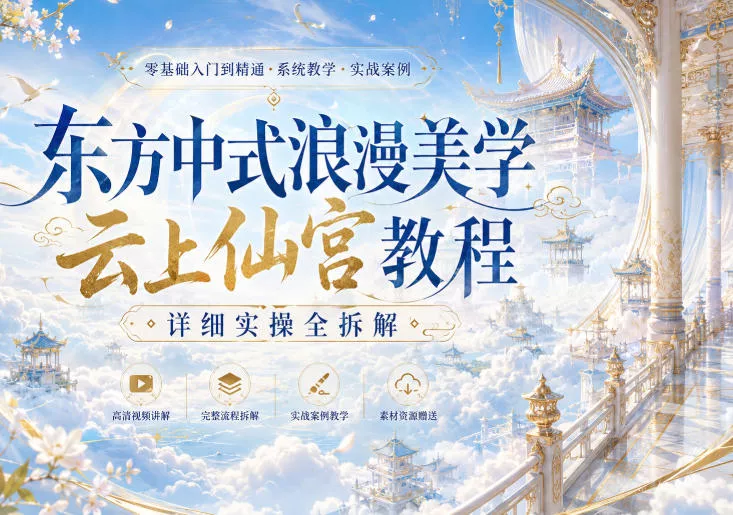 6f68f6a722a64f49253b9d7e3e25f053.webp 东方中式浪漫美学云上仙宫教程,详细实操全拆解