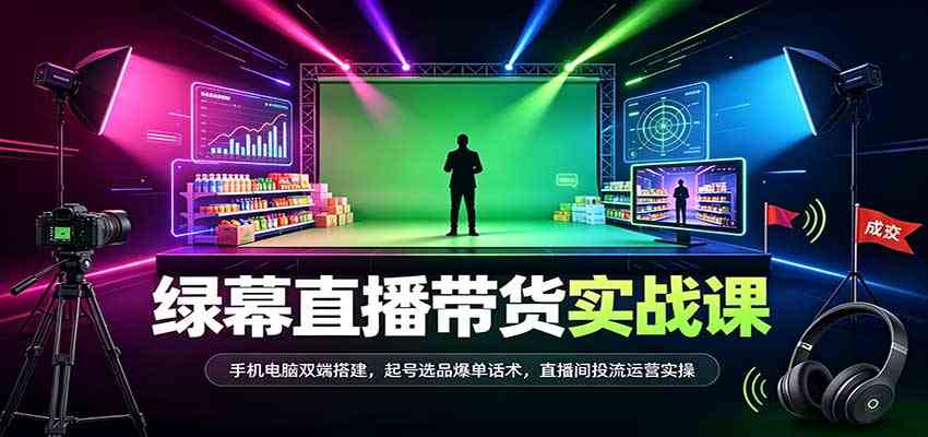 701371c32c088e8d94aa571c6709cdf7.jpeg 绿幕直播带货实战课:手机电脑双端搭建,起号选品爆单话术,直播间投流运营实操