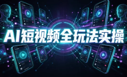 7145607da58f3aa063fd3f822470f276.webp AI短视频全玩法实操(剪辑+带货+数字人+漫剧+短剧)