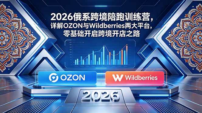 720cc6b1e87de6a4810cfb12af608c51.jpeg (18846期)2026俄系跨境陪跑训练营,详解OZON与Wildberries两大平台,零基础开启跨境开店之路