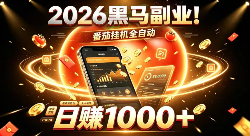 74213316e0759d34b333fa555d99b13e.webp 2026黑马副业!番茄挂G全自动日入1000+,操作最简单、门槛最低的线上轻资产项目【揭秘】