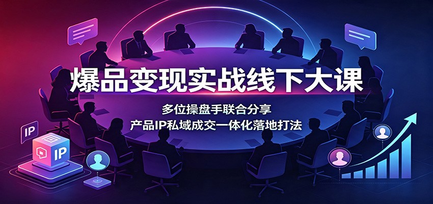 75ab4426a75a1e6a385658247babd8c2.jpeg 爆品变现实战线下大课:多位操盘手联合分享,产品IP私域成交一体化落地打法