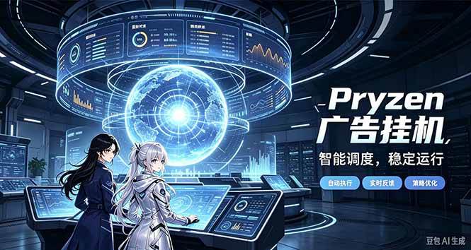 (21102期)Pryzen广告全自动挂机给自己一个交代,门槛低,零基础小白也可以快速上手祝你网--专注互联网创业.信息差副业研究拒绝割韭菜祝你网