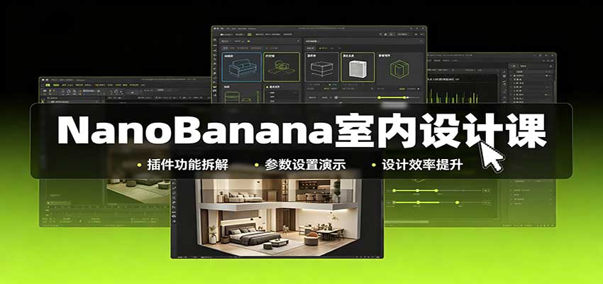 NanoBanana室内设计课：无限画布配置，插件实操，生图改图视频制作祝你网--专注互联网创业.信息差副业研究拒绝割韭菜祝你网