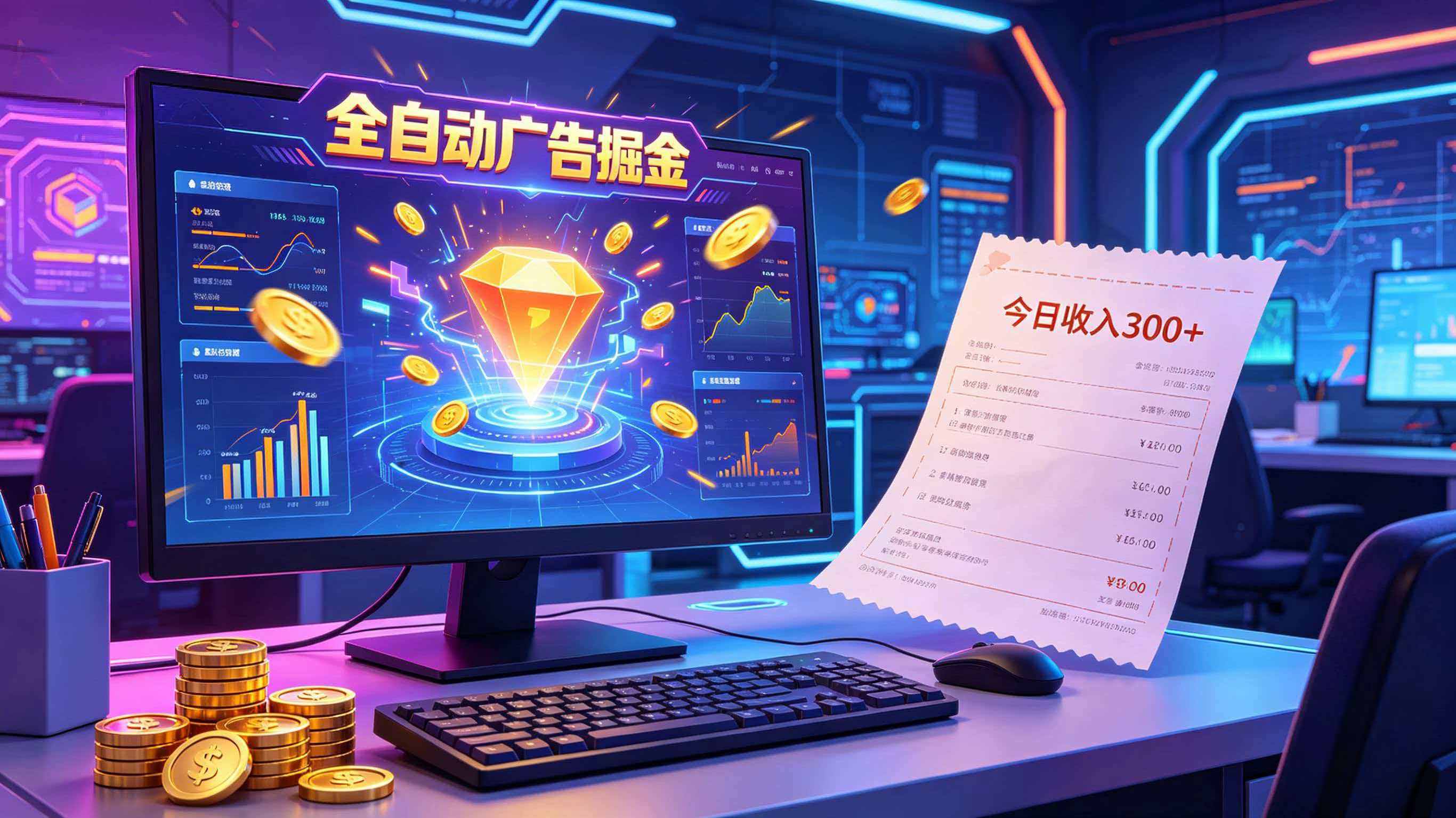 全自动广告掘金,日入300+。全程Ai自动化运行,解放双手,时间自由。收益稳定祝你网--专注互联网创业.信息差副业研究拒绝割韭菜祝你网