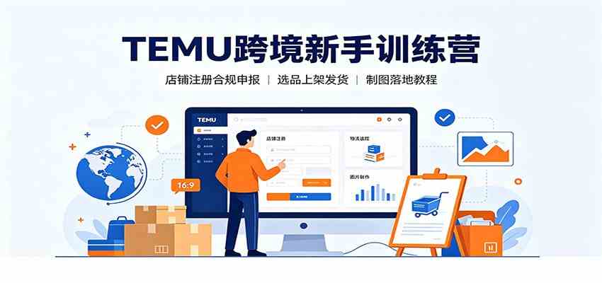 7d0b7be2ee78ee5139c2fd8921b83b96.jpeg TEMU跨境新手训练营:店铺注册合规申报,选品上架发货制图落地教程